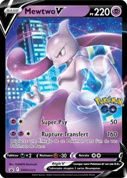 Carte Pokemon Mewtwo V SWSH223 - Promo Epee et Bouclier - Francais - Image 1