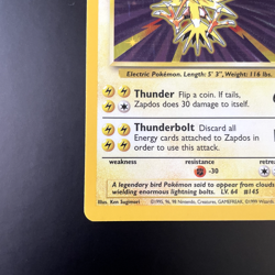 Zapdos 16/102 Pokemon Base Set Holo Rare Vintage WOTC LP - Image 5