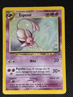 Pokemon Espeon 1/75 Holo Foil Neo Discovery 2001 TGC NM/MT! - Image 1