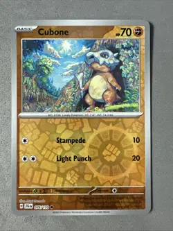 Pokemon TCG * Journey Together 076/159 Cubone C REVERSE HOLO * UNG NM FRESH PK - Image 1