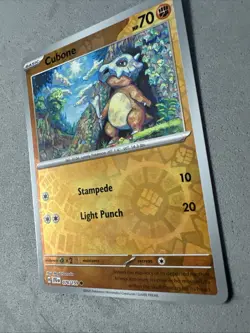 Pokemon TCG * Journey Together 076/159 Cubone C REVERSE HOLO * UNG NM FRESH PK - Image 2