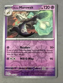 Pokemon TCG * Journey Together 057/159 Alolan Marowak U REVERSE HOLO * FRESH PK - Image 1