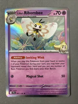 Pokemon TCG * Journey Together 067/159 Lillie's Ribombee Rare HOLO * Fresh Pk - Image 1
