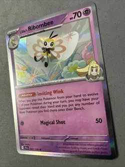 Pokemon TCG * Journey Together 067/159 Lillie's Ribombee Rare HOLO * Fresh Pk - Image 2