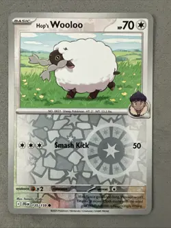 Pokemon TCG * Journey Together 135/159 Hop's Wooloo C REVERSE HOLO * NM FRESH PK - Image 1