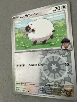Pokemon TCG * Journey Together 135/159 Hop's Wooloo C REVERSE HOLO * NM FRESH PK - Image 2