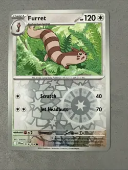 Pokemon TCG * Journey Together 119/159 Furret C REVERSE HOLO * UNG NM FRESH PK - Image 1
