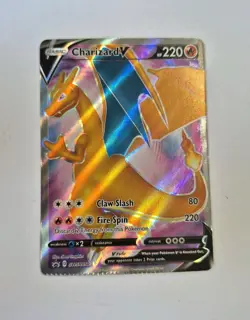 CRIMP ERROR!! Pokemon TCG Charizard V SWSH050 Promo Pokemon Misprint Miscut - Image 1