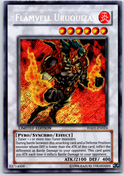 YUGIOH! FLAMVELL URUQUIZAS - SECRET RARE - LIMITED EDITION - HA01-EN024 - Image 1