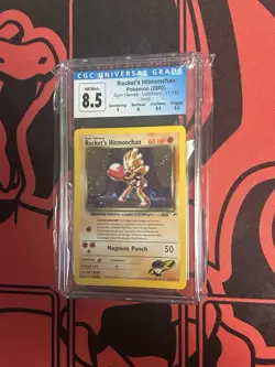 Pokemon 2000 Gym Heroes Rockets Holo Card Hitmonchan #11/132 CGC 8.5 - Image 1