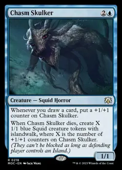 Mint/Near-Mint, English - 4 x MTG Chasm Skulker Commander: March of the Machine - Image 1