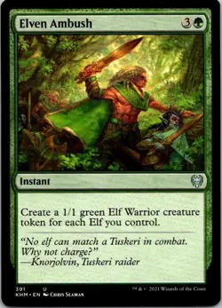MTG Magic The Gathering Elven Ambush Kaldheim See Scan - Image 1