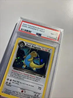 PSA 8 Dark Dragonite 5/82 Team Rocket Holo Pokemon WOTC 2000 - Image 2
