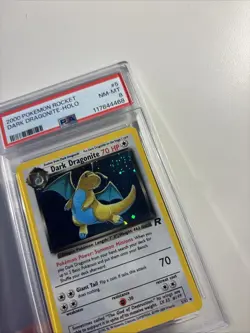 PSA 8 Dark Dragonite 5/82 Team Rocket Holo Pokemon WOTC 2000 - Image 3