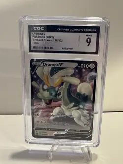Pokemon Drampa V CGC 9 Brilliant Stars Holo Dragon 128/172 Card - Image 1