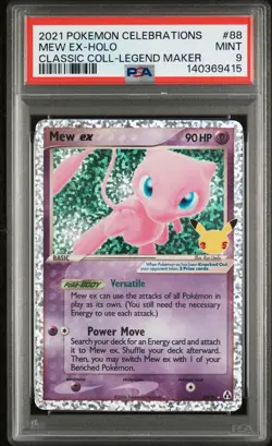PSA 9 - MEW EX HOLO - 88 CELEBRATIONS CLASSIC COLLECTION POKEMON - Image 1