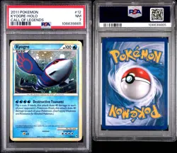 2011 POKEMON CALL OF LEGENDS #12 KYOGRE HOLO PSA 7 - Image 3