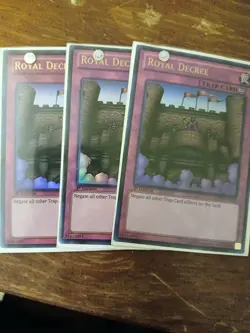 3x Royal Decree LCYW-EN182 Legendary Collection 3: Yugi's World 1st Edition - Image 1