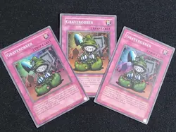 3 x YuGiOh TCG Graverobber Pharaoh's Servant Unlimited PSV-008 Super Rare LP - Image 1