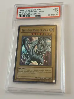 Yu-Gi-Oh PSA 5 Blue-Eyes White Dragon SKE-001 Kaiba Evolution - Image 1