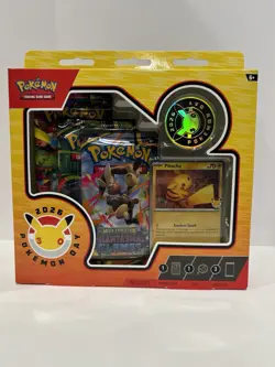 Pokemon TCG Pokemon Day 2026 Collection Box Promo Pikachu Card & 3 Booster Packs - Image 1
