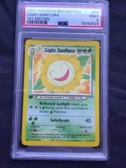 Pokemon Cards: 1st Edition Neo Destiny Common: Light Sunflora 72/105: PSA 9 - Image 2