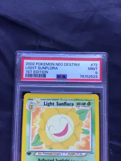 Pokemon Cards: 1st Edition Neo Destiny Common: Light Sunflora 72/105: PSA 9 - Image 3