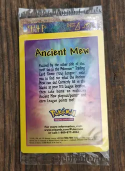Ancient Mew - SEALED Pokemon 2000 Movie Promo Holo Card - MINT RARE - Image 3