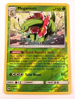 Meganium 8/214 Lost Thunder Reverse Holo Rare NM Pokemon Card - Image 1