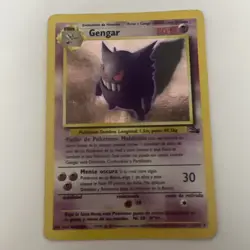 Pokemon Gengar 5/62 Fossil Holo Rare Unlimited Spanish 1999 TCG Card HP - Image 1