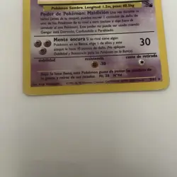 Pokemon Gengar 5/62 Fossil Holo Rare Unlimited Spanish 1999 TCG Card HP - Image 3