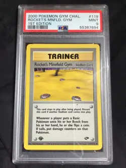 Pokemon: Gym Challenge 1st Edition Uncommon: Rocket Minefield Gym 119/132 PSA 9 - Image 1