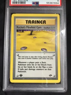 Pokemon: Gym Challenge 1st Edition Uncommon: Rocket Minefield Gym 119/132 PSA 9 - Image 2