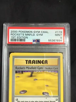 Pokemon: Gym Challenge 1st Edition Uncommon: Rocket Minefield Gym 119/132 PSA 9 - Image 3