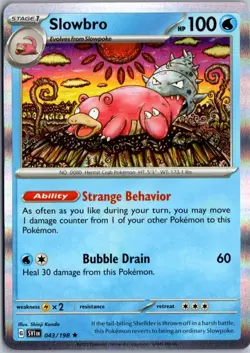 Slowbro Rare SV01: Scarlet & Violet Base Set 043/198 NM Pokemon - Image 1