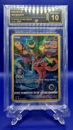 Pokemon Deoxys GG12/GG70 Crown Zenith Galarian Gallery GSM 10 Gem Mint - Image 1