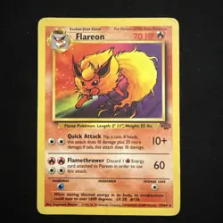 Pokemon TCG Flareon 19/64 Jungle Regular Unlimited RARE Non Holo - MP - Image 1