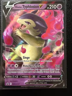 HISUIAN TYPHLOSION V SWSH237 HOLO P SWORD & SHIELD PROMO POKEMON NM/M - Image 1