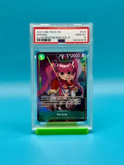 PSA 10 - 2025 ONE PIECE ILLUSTRATION BOX VOL. 4 PERONA 034 - Image 1