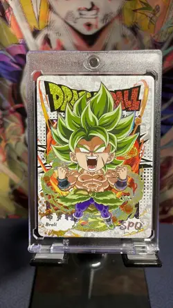 RARE GOLD BROLY LZ-SPQ-003 Dragon Ball Luoka WAFER CARD - Image 1