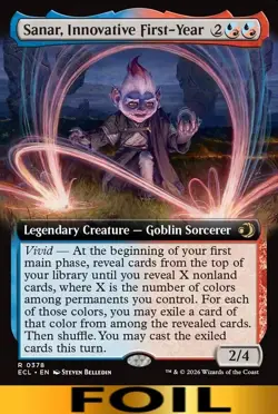 Sanar, Innovative First-Year ** FOIL EXTENDED ART ** Lorwyn Ecliped - NM MTG - Image 1