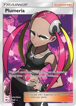 Plumeria (Full Art) 145/147 LP - Pokemon SM - Burning Shadows Ultra Rare - Image 1