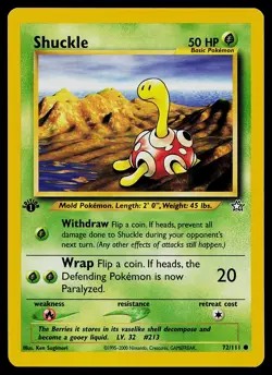 Pokemon Card - Shuckle Neo Genesis 72/111 Common 1st Edition - Image 1