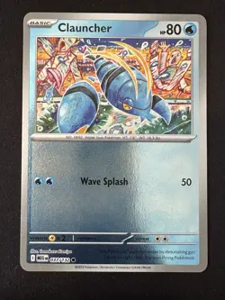 POKEMON TCG CLAUNCHER 037/132 MEGA EVOLUTION REVERSE HOLO CARD ENGLISH - Image 1
