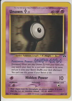 Pokemon TCG Unown I 68/75 WotC Neo Discovery Regular Common Card - Image 1