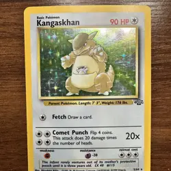 Pokemon TCG vintage Kangaskhan Holo Rare Jungle 5/64 - Image 1
