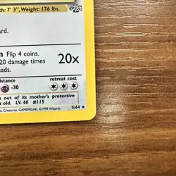 Pokemon TCG vintage Kangaskhan Holo Rare Jungle 5/64 - Image 5