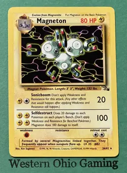 Pokemon TCG Magneton #26/62 Unlimited Rare READ CCG Fossil - Image 1