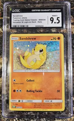 Pokemon 2023 TCG Classic: Venusaur Deck Sandshrew 8 CGC 9.5 MINT+ - Image 1