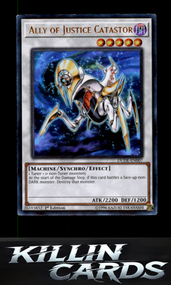 1st Edition Ally of Justice Catastor DUDE-EN007 Ultra Rare Duel Devastator YuGiO - Image 1